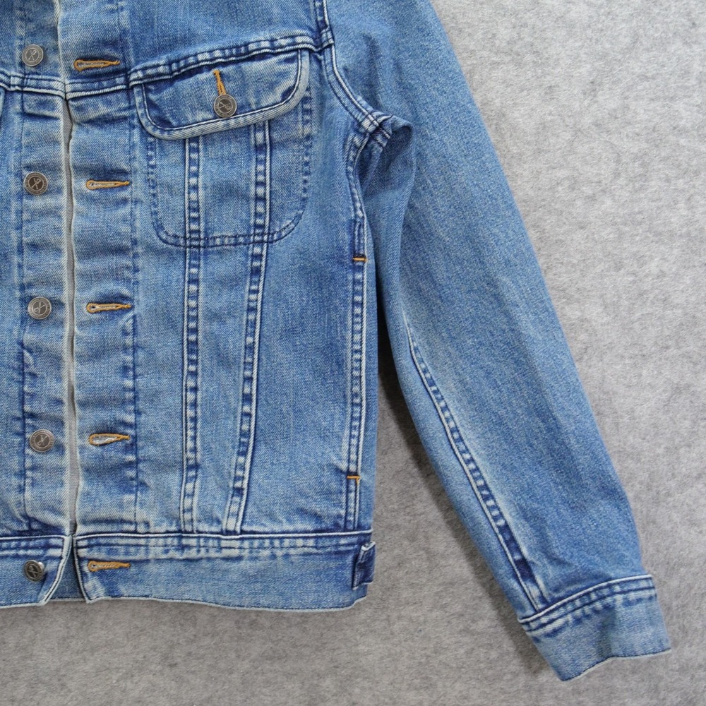 APC Jacket Womens Small Blue Denim Trucker Button Up Stretch Button Up - Picture 4 of 12
